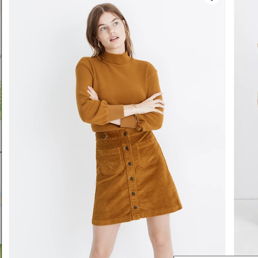 Madewell Corduroy A-Line Mini Skirt, NWT, size 2